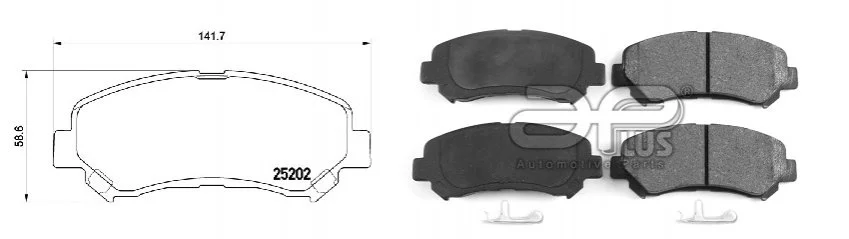 Колодка тормозная, лев/прав, перед NISSAN QASHQAI / QASHQAI +2 I (J10,JJ10) (12/ APLUS 71177BAAP (фото 1)