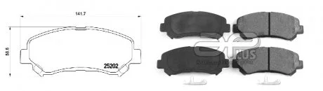 Колодка тормозная, лев/прав, перед NISSAN QASHQAI / QASHQAI +2 I (J10,JJ10) (12/ APLUS 71177BAAP