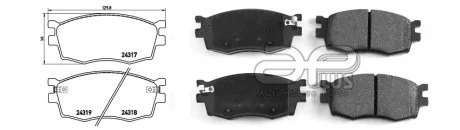 Колодка тормозная, лев/прав, перед HYUNDAI i20 I (PB, PBT) (08/08-) APLUS 71165BAAP