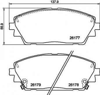 Колодки тормозные (передние) Mazda 3 19- TEXTAR 2617701