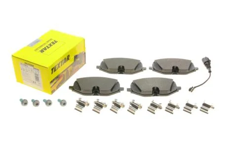 Колодки гальмівні (передні) VW Caddy/Golf VII/Skoda Octavia/Seat Leon 19- (з датчиком) (TRW) TEXTAR 2616901