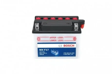 Фото 1 - мотоциклетна акумуляторна батарея BOSCH 0 092 M4F 170 МОТОЦИКЛЕТНА АКУМУЛЯТОРНА БАТАРЕЯ BOSCH 0 092 M4F 170 (фото 1)