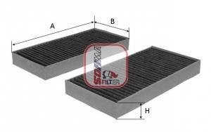 Фильтр салона BMW X3 (F25)/X4 (F26) 10-18 (угольный) (к-кт 2 шт.) SOFIMA S 4241 CA