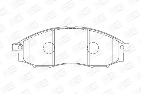 NISSAN Тормозные колодки передн. Navara 02- CHAMPION 572551CH
