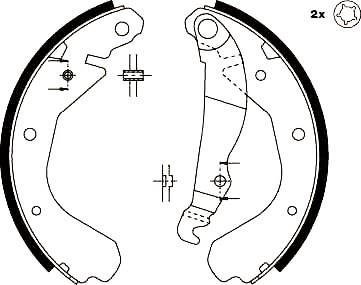 OPEL Щеки тормозные Kadett D,Corsa (200*29) Jurid 361371J