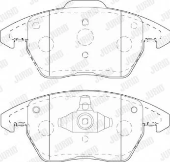 Гальмівні колодки пер. A1/Altea/Beetle/Jeta (TEVES) 11- Jurid 573852J
