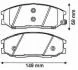 HYUNDAI Тормозные колодки передние H-1,Santa Fe 01-,SsangYong Actyon,Kyron,Rexton 02- Jurid 572453J (фото 1)