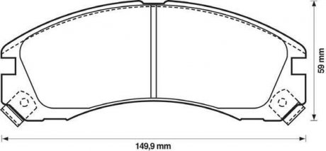 MITSUBISHI Тормозные колодки передн.Pajero 90-,L200/400, Galant, Lancer Jurid 572370J