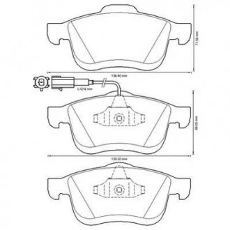 Гальмівні колодки пер. Doblo 10- (ATE) Jurid 573334J