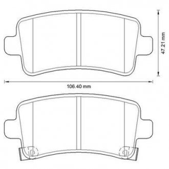 OPEL Тормозные колодки задн.Insignia 08-,Chevrolet Malibu 12-,Saab Jurid 573313J