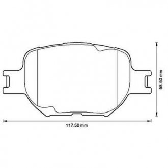 TOYOTA Колодки торм. пер. CHEVROLET Epica, Evanda, Corolla 01-04 Jurid 572517J (фото 1)