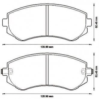 NISSAN Тормозные колодки передн.Almera -00, Patrol 2,8/3,0 97- Jurid 572541J