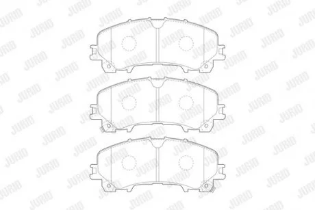 NISSAN Колодки торм. пер. X-Trail 1.6dCi 13-,Infiniti Q50 Jurid 573789J