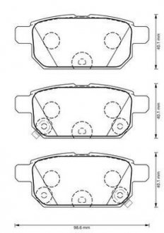 SUZUKI Тормозн.колодки задн.Swift IV 10-,SX4 S-Cross 13- Jurid 573384J (фото 1)