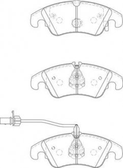 VW Тормозные колодки передн.с датч. Audi A4, A5,Q5 07- Jurid 573247J