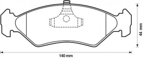 FORD Тормозные колодки перед.Escort,Fiesta,Sierra Jurid 571913J