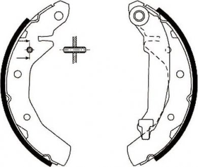 Щеки тормозные задн. DAEWOO Matiz 0,8/1,0 98-05 Jurid 362394J