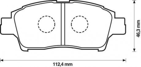 TOYOTA Тормозные колодки передние YARIS 1.3 99- Jurid 572404J