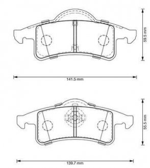 JEEP Тормозные колодки задн.Grand Cherokee 98- Jurid 573374J