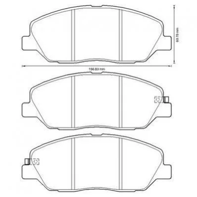 Гальмівні колодки пер. Hyundai Santa FE 06- (mando) JURID Jurid 572607J (фото 1)