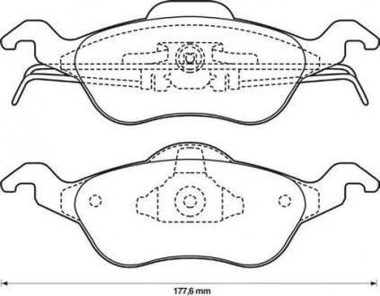 Колодки тормозные передние FOCUS 1.4-2.0 98- Jurid 571967J