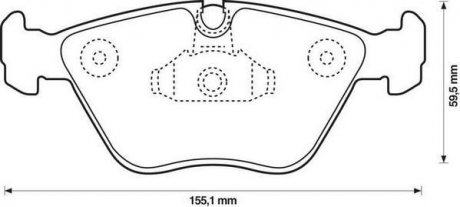 Тормозные колодки перед. BMW E32/E34/E36/E46 Jurid 571994J (фото 1)