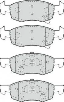 OPEL Колодки торм. пер. Corsa E 1,0-1,6 14- Jurid 573672J