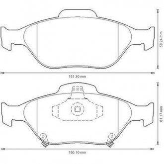 TOYOTA Тормозные колодки передн. Yaris 05- Jurid 572576J