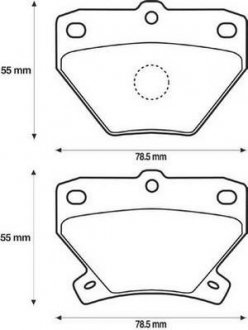 TOYOTA Тормозные колодки задн. Yaris 99- Jurid 572450J (фото 1)