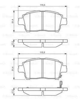 Гальмівні колодки дискові ROBERT BOSCH 0986495242