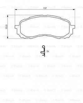 SUBARU Тормозные колодки передн. Impreza 1.5 08- BOSCH 0986494373 (фото 1)