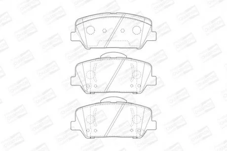 Колодки гальмівні дискові передні Kia Optima (10-), Ceed (15-)/Hyundai i30 (11-) CHAMPION 573447CH