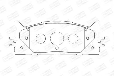 Колодки гальмівні дискові передні LEXUS ES (AVV6_, GSV6_, ASV6_) CHAMPION 572651CH