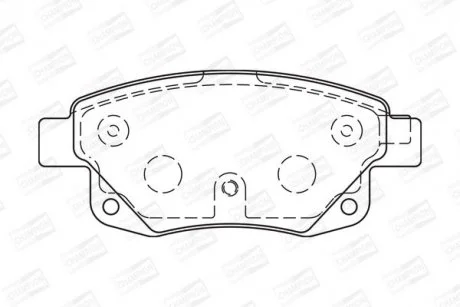 Колодки тормозные дисковые задние Transit 2.2TDCi, 2.3 16V, 2.4 TDCi (06-) (5732 CHAMPION 573277CH