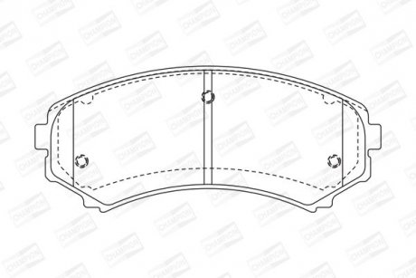 Колодки тормозные дисковые передние MAZDA E2000, E2200, MITSUBISHI Montero, Paje CHAMPION 572497CH