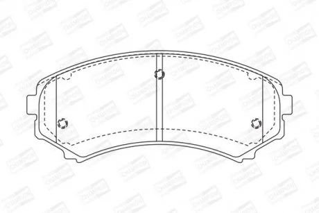 Колодки гальмівні дискові передні MAZDA E2000, E2200, MITSUBISHI Montero, Pajero, Shogun CHAMPION 572497CH