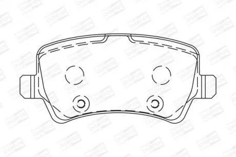 Колодки гальмівні дискові задні Volvo XC60 (08-) CHAMPION 573748CH