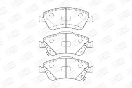 Колодки гальмівні дискові передні TOYOTA Auris CHAMPION 572524CH