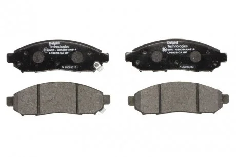 Комплект гальмівних колодок з 4 шт. дисків Delphi LP3578