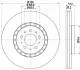 Гальмівний диск перед. VOLVO XC90 02-14 (336x30.1) HELLA PAGID Hella pagid 8DD355110-591 (фото 1)