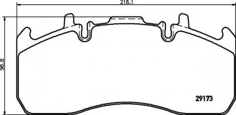 Комплект гальмівних колодок, дискове гальмо TX TEXTAR 2917301