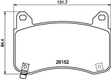 Колодки тормозные (передние) Tesla Model 3 17-/ Model Y 19- (Brembo) Q+ TEXTAR 2615201