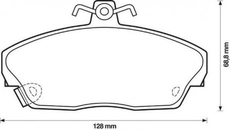 HONDA Колодки тормозные передние Concerto 1.5 16V 90-,Civic VI,VII,Rover 200,400,45,800 Jurid 571438J