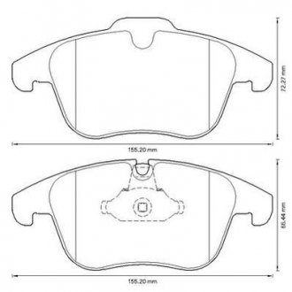 CITROEN Тормозные колодки передн C5 III 08-,Peugeot 407 04-,508 10- Jurid 573311J