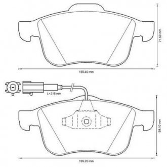 ALFA ROMEO Тормоз. колодки перед. GIULIETTA 2.0 JTDM 10-20 Jurid 573350J