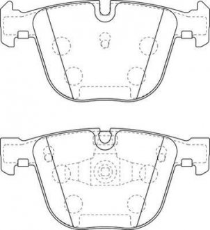 BMW Тормозные колодки задн.5 Gran Turismo F07,7 F01-04 08- Jurid 573271J