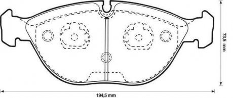 Тормозные колодки перед. DB 4,3/5,5 W202/210 AMG 97- Jurid 571872J