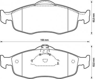 Колодки тормозные передн. MONDEO 1.6I,1.8I,2.0,1.8T Jurid 571832J (фото 1)