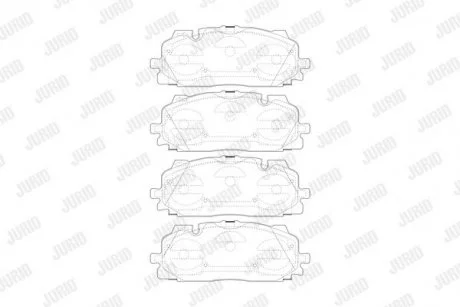 VW Тормозные колодки передн.Audi A4/5/Q7 15- Jurid 573773J