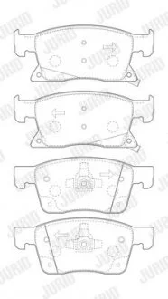 OPEL Тормозные колодки передн. ASTRA K 15- Jurid 573702J
